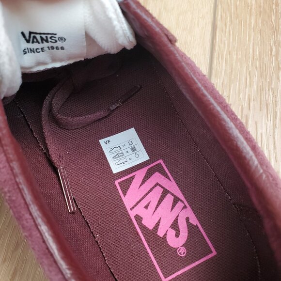 Vans Sport Low Burgundy Brown Pink VF 508357 Mens Size 7 Women 8.5 Leather Suede - Picture 10 of 10